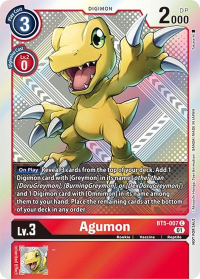Agumon (New Awakening Pre-Release Tournament Winner Card) - Foil - Magic  Stronghold Games