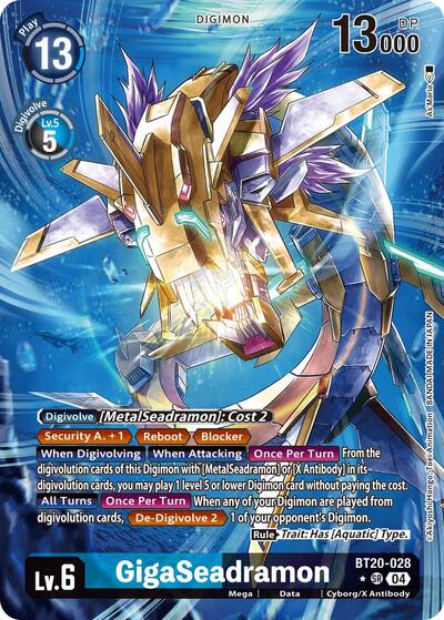 digimon metalseadramon card EX10-012 MetalSeadramon : Rare Digimon Card : EX10: Sinister Order