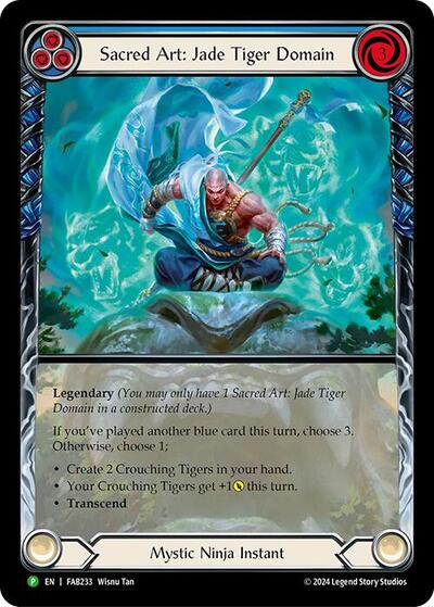 Sacred Art: Jade Tiger Domain - FAB233 - Rainbow Foil - Magic Stronghold  Games