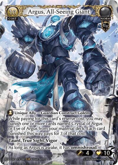 その他 Argus, All-Seeing Giant UR FOIL Argus, All-Seeing Giant - Magic Stronghold Games