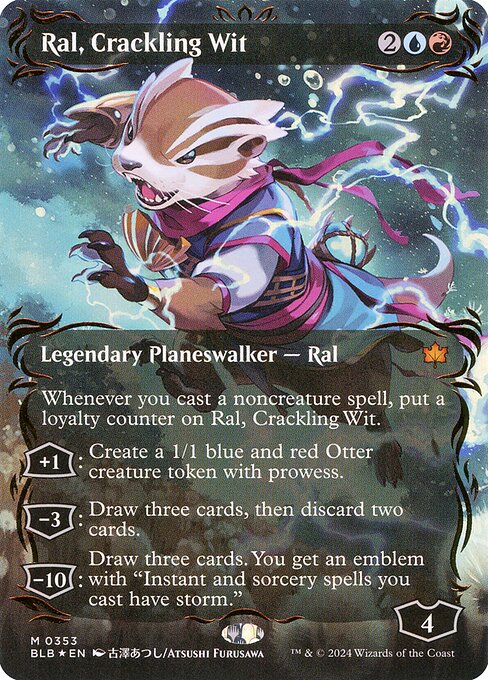 Ral, Crackling Wit - Raised Foil Extended Art - LaughingDragonMTG