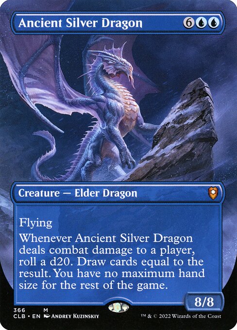 Ancient Silver Dragon - Foil Extended Art - Magic Stronghold Games