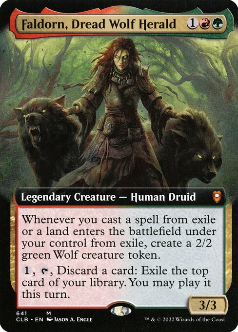 Faldorn, Dread Wolf Herald - Extended Art - LaughingDragonMTG Faldorn, Dread Wolf Herald - Extended Art - LaughingDragonMTG