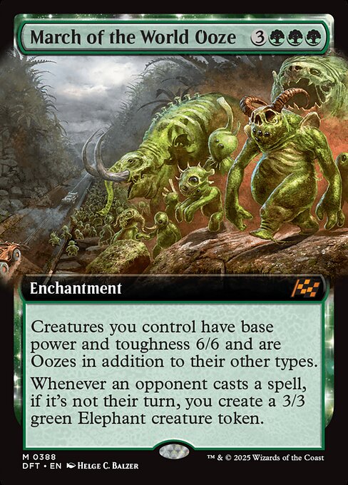 March of the World Ooze - Foil Extended Art - LaughingDragonMTG