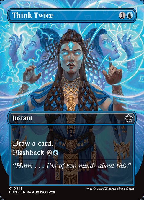 MTG 熟慮 Think Twice フラクチャー foil ② Think Twice - Foil Extended Art - LaughingDragonMTG