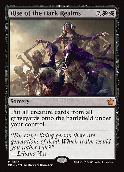 mtg cards that return creatures from graveyard to battlefield Rise of the Dark Realms For each player Commander Anthology