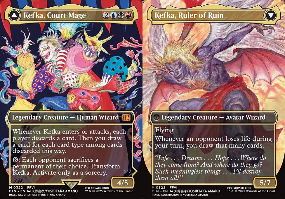 Kefka, Court Mage // Kefka, Ruler of Ruin (#322) - Foil Extended Art -  LaughingDragonMTG