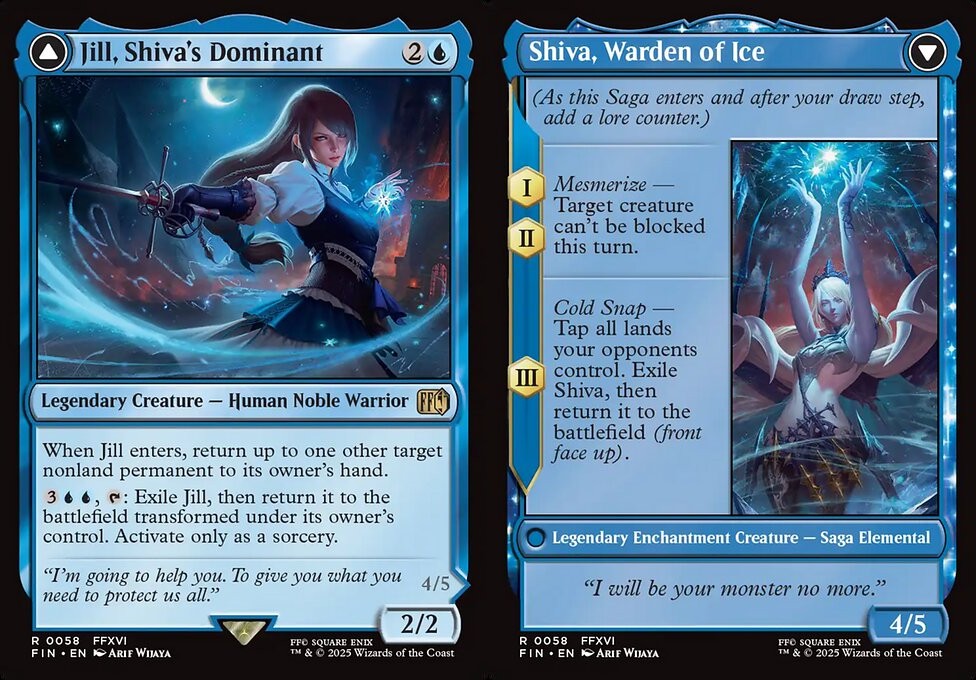 Jill, Shiva's Dominant // Shiva, Warden of Ice - LaughingDragonMTG Jill, Shiva's Dominant // Shiva, Warden of Ice - LaughingDragonMTG