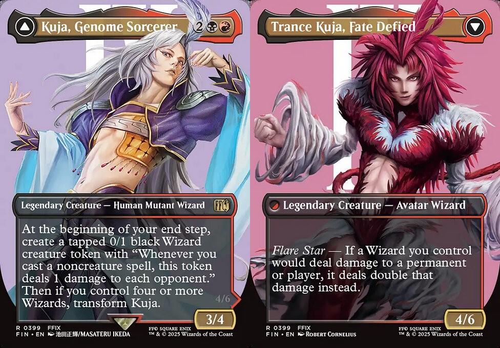 kuja final fantasy mtg Kuja, Genome Sorcerer // Trance Kuja, Fate Defied (#399) - Extended Art transform Kuja MTG Final Fantasy, Kuja, Genome