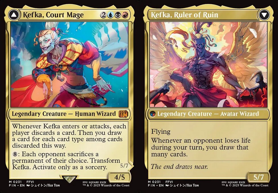 final fantasy mtg kefka Variants: Kefka, Court Mage (0398 Transform Kefka Kefka, Court Mage // Kefka,