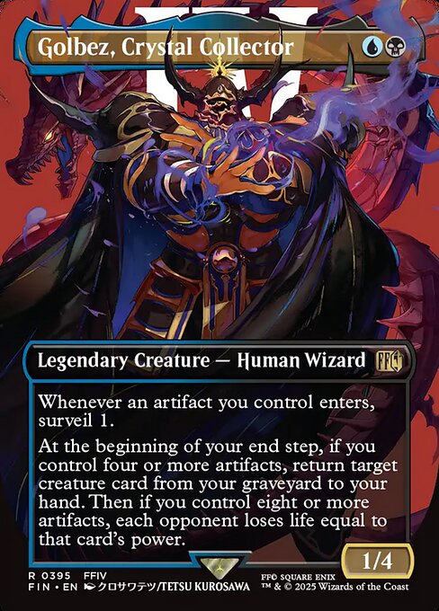 Golbez, Crystal Collector (#395) - Foil Extended Art - LaughingDragonMTG