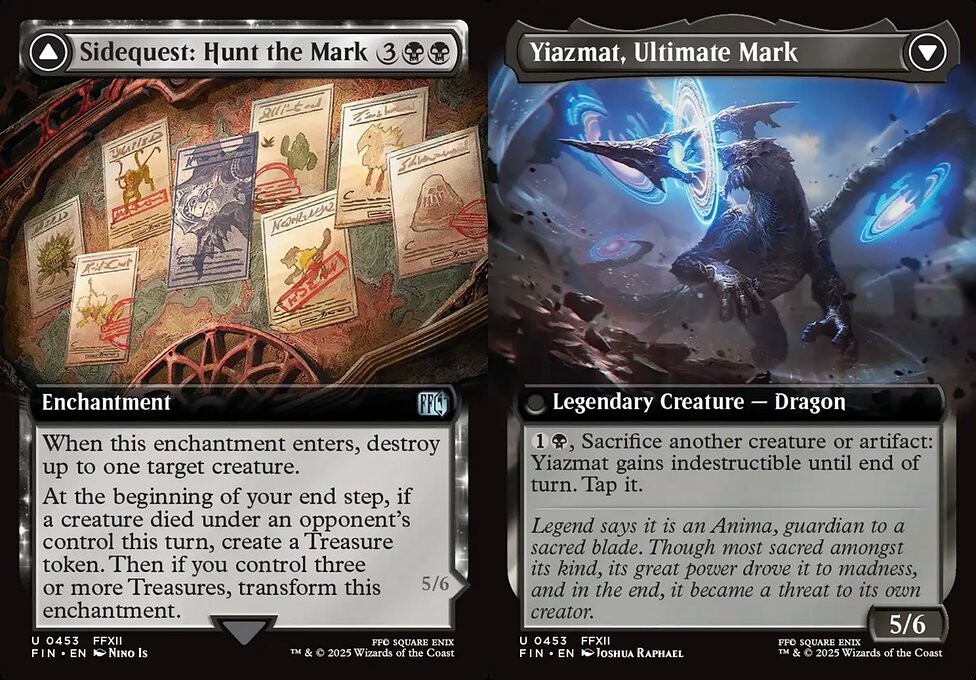 mtg final fantasy sidequest FOIL SIDEQUEST: CARD COLLECTION X4 FIN Magic MINT CARD At the beginning of your end step Sidequest: Hunt the Mark //