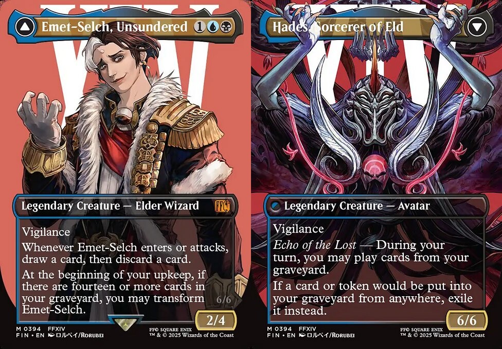 emet mtg card Emet-Selch, Unsundered // Hades, Sorcerer of Eld [483] [Extended Art] [FINAL FANTASY] [Foil]  Face to Face Games exile it instead Emet-Selch, Unsundered // Hades, Sorcerer