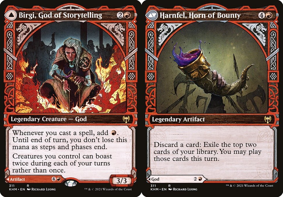 Birgi, God of Storytelling // Harnfel, Horn of Bounty - Foil