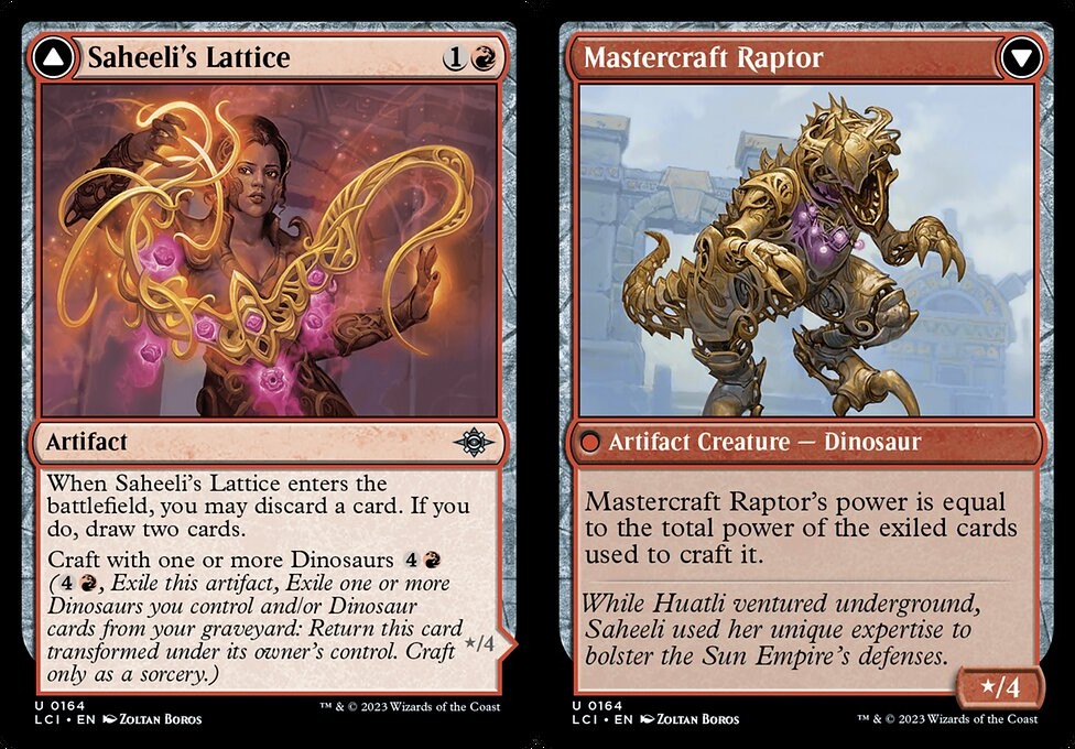 Saheeli's Lattice // Mastercraft Raptor - Bill & Ogre's Games