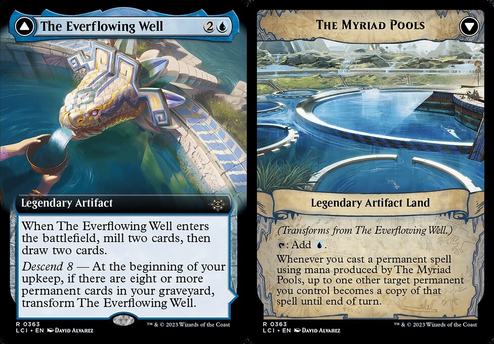 mtg cards with myriad The Everflowing Well // The Pools - Extended Art Myriad Landscape enters the battlefield tapped. o:myriad t:creature · Scryfall Magic: