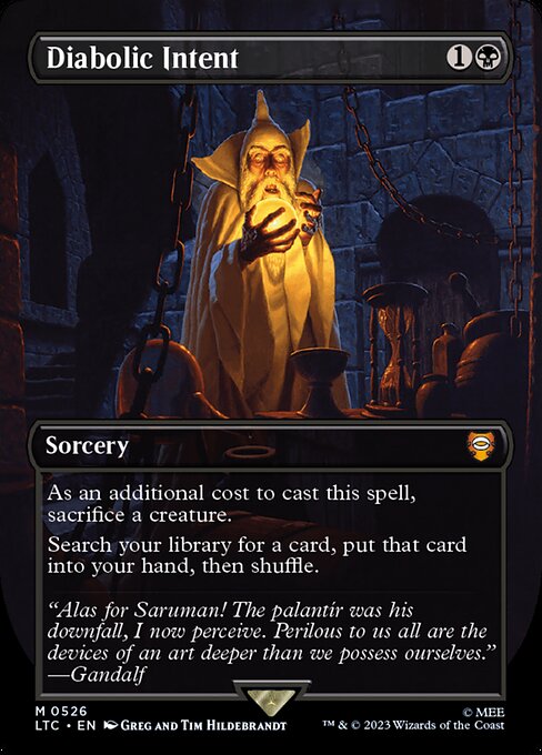 Diabolic Intent - Silver Foil Extended Art - LaughingDragonMTG
