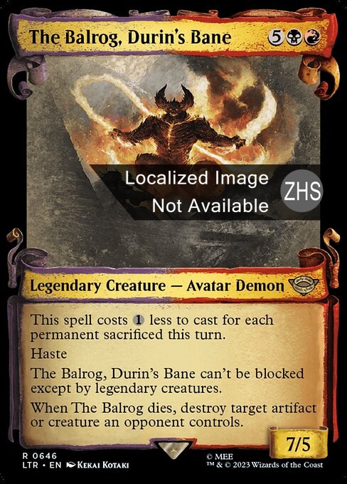 mtg balrog card No Better Use - The Balrog main image 0