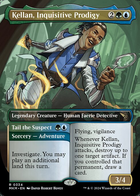 Kellan, Inquisitive Prodigy // Tail the Suspect - Foil Extended Art -  Paragon City Games