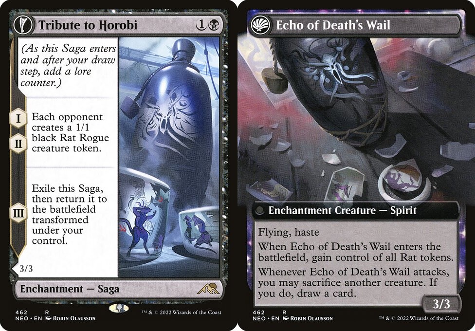 Tribute to Horobi // Echo of Death's Wail - Extended Art - LaughingDragonMTG
