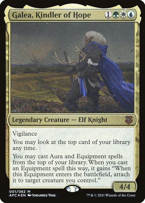 Galea, Kindler of Hope - Foil Etched Thick Stock - LaughingDragonMTG Galea, Kindler of Hope - Foil Etched Thick Stock - LaughingDragonMTG