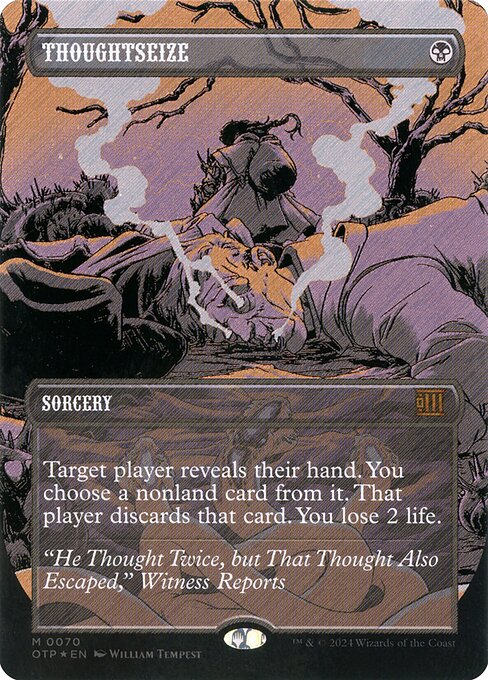 Thoughtseize - Textured Foil Extended Art - LaughingDragonMTG