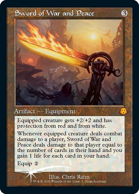 Sword of War and Peace - Foil Retro Frame Promo - LaughingDragonMTG