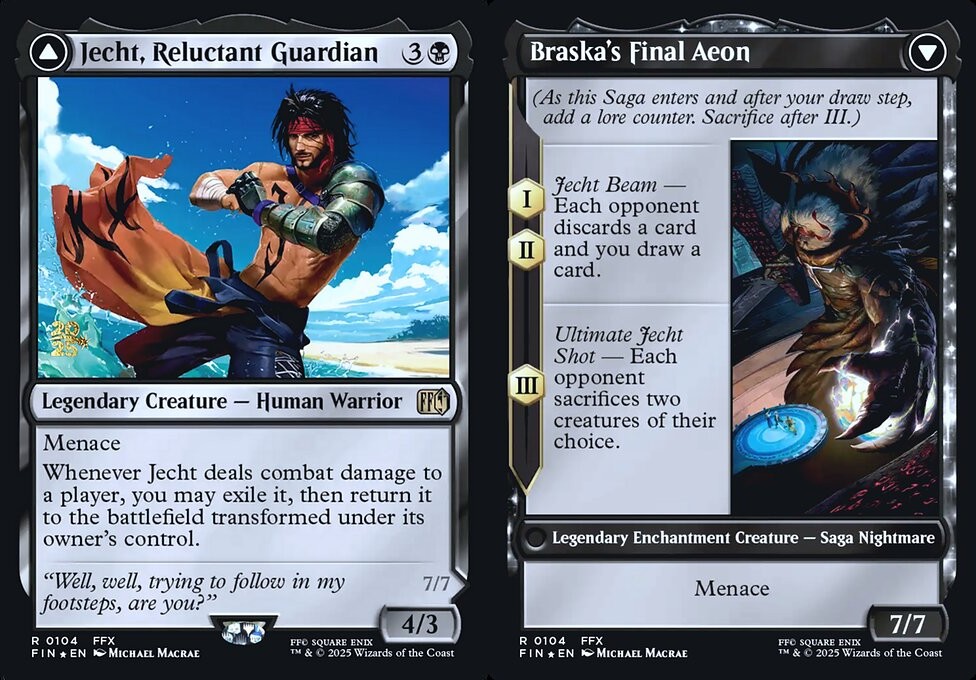 mtg jecht card Jecht, Reluctant Guardian // Braska's Final Aeon [363] [Borderless] [FINAL FANTASY] [Foil]  Face to Face Games you may exile it Final Fantasy Variants Foil: Jecht,