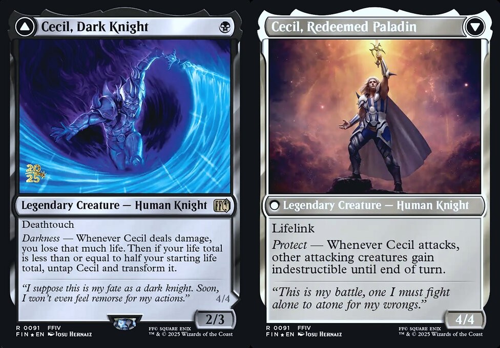 Cecil, Dark Knight // Cecil, Redeemed Paladin - Foil Prerelease