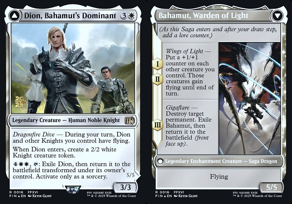 mtg final fantasy dion Magic The Gathering - Universes Beyond - Those creatures gain flying until end of turn Dion, Bahamut's Dominant MTG x