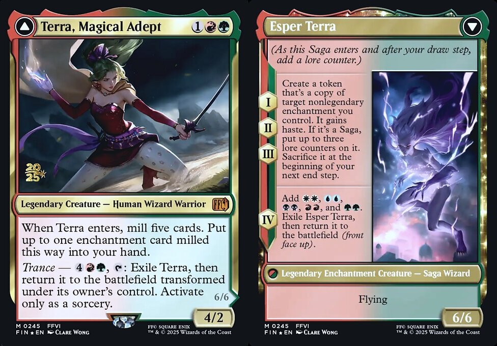 mtg final fantasy terra magical adept Commander EDH Terra, 100 Cards Custom Deck 5 Color Sagas mythicLegendary Creature — Human Wizard Warrior // Legendary Enchantment Creature — Saga WizardFrom the Magic Card Kingdom