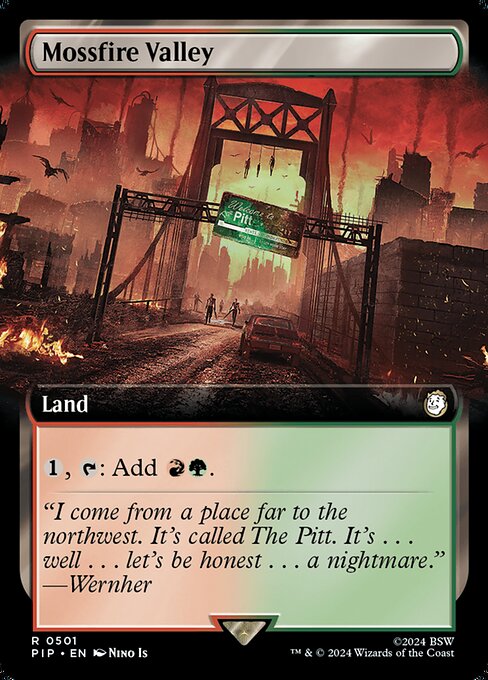 Mossfire Valley - Foil Extended Art - Bill & Ogre's Games Mossfire Valley - Foil Extended Art - Bill & Ogre's Games