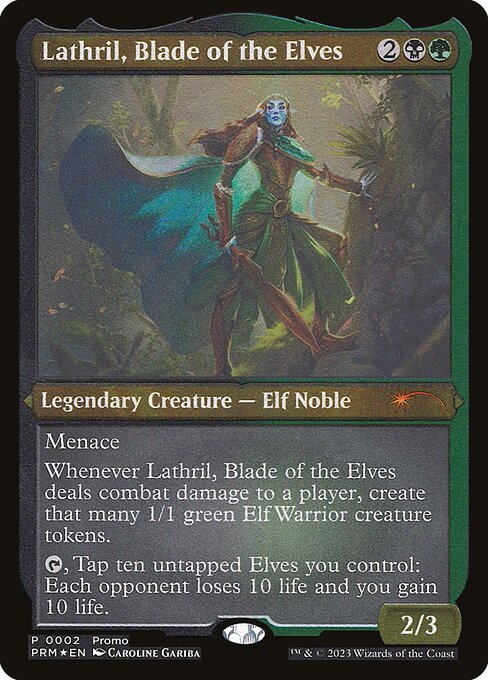 Lathril, Blade of the Elves - Foil Etched Promo - LaughingDragonMTG
