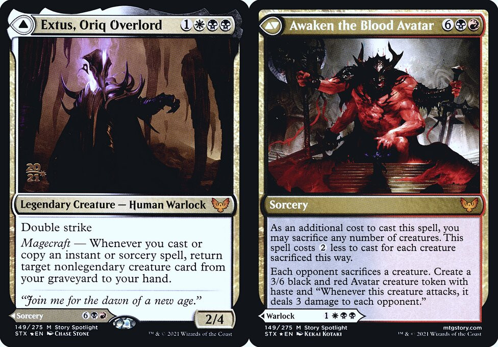 Extus, Oriq Overlord // Awaken the Blood Avatar - Foil Prerelease Promo -  LaughingDragonMTG