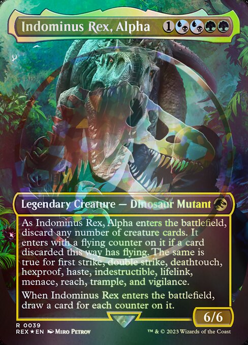 mtg jurassic park emblem cards [FOIL] Ellie and Alan, Paleontologists (Borderless) (Emblem) - Universes Beyond: World Collection - English —Ian Malcolm Magic: The Gathering - Jurassic