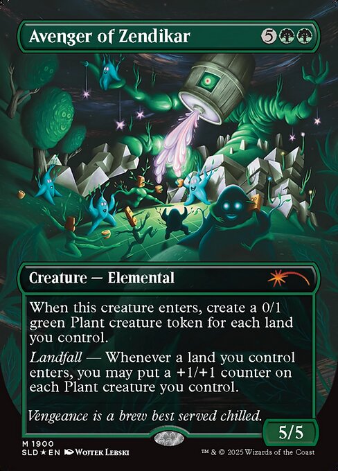 Avenger of Zendikar - Double Rainbow Foil Extended Art - Magic