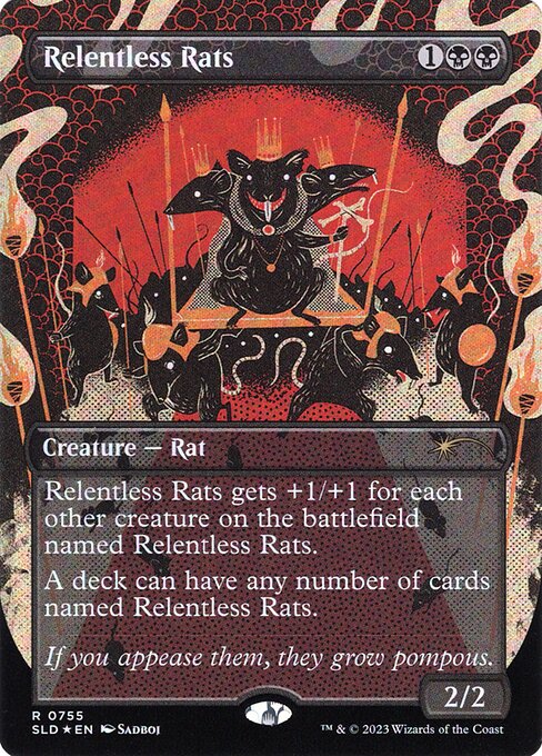 Relentless Rats (#755) - Foil Extended Art - LaughingDragonMTG Relentless Rats (#755) - Foil Extended Art - LaughingDragonMTG