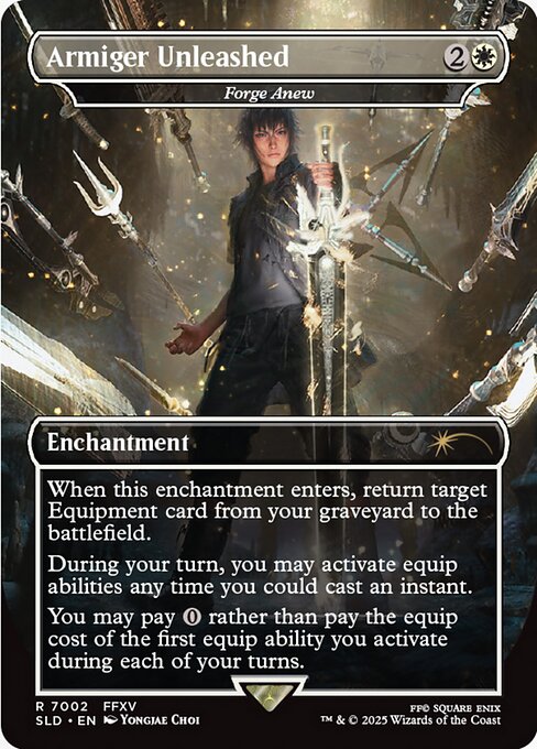 Forge Anew "Armiger Unleashed" - Rainbow Foil Extended Art -  LaughingDragonMTG