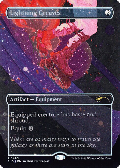 Lightning Greaves - Galaxy Foil Extended Art - Magic Stronghold Games