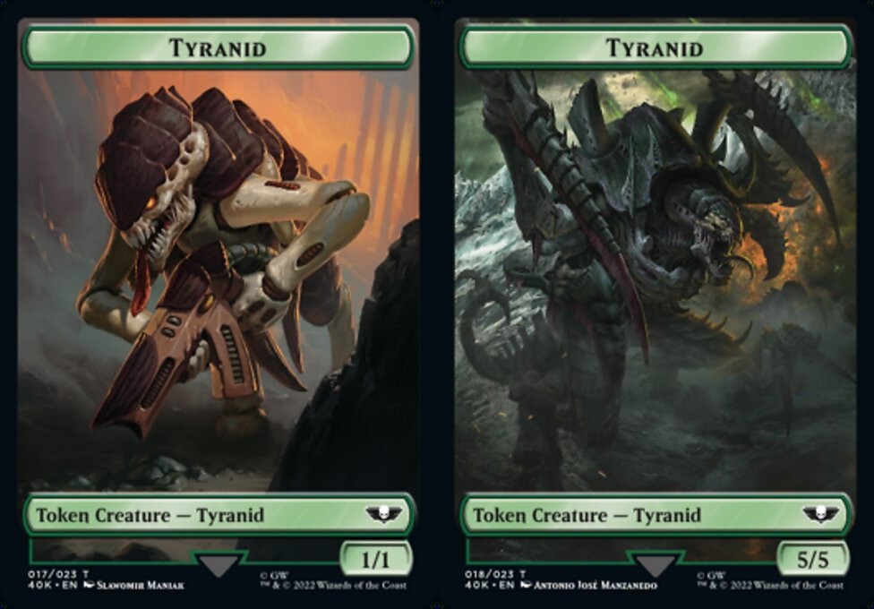 tyranid mtg cards Tyranid (17) // Tyranid (18) [Universes Beyond: Warhammer 40,000 Token