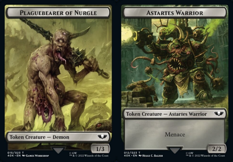 Plaguebearer of Nurgle // Astartes Warrior - Surge Foil Token - LaughingDragonMTG Plaguebearer of Nurgle // Astartes Warrior - Surge Foil Token - LaughingDragonMTG