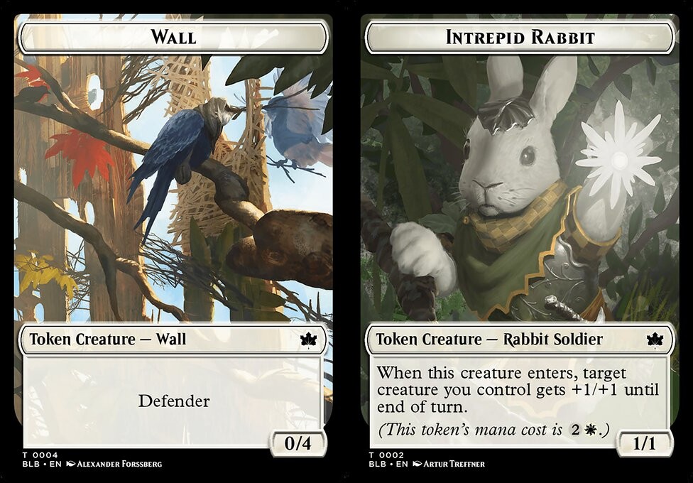 mtg merge cards Rabbit // Treasure Double-Sided Token [Bloomburrow Tokens] main image 1