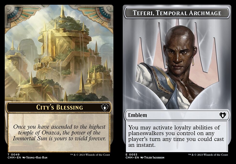 City's Blessing // Teferi, Temporal Archmage Emblem - Foil Token - Magic  Stronghold Games