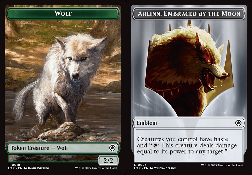 Wolf // Arlinn, Embraced by the Moon Emblem - Token - LaughingDragonMTG