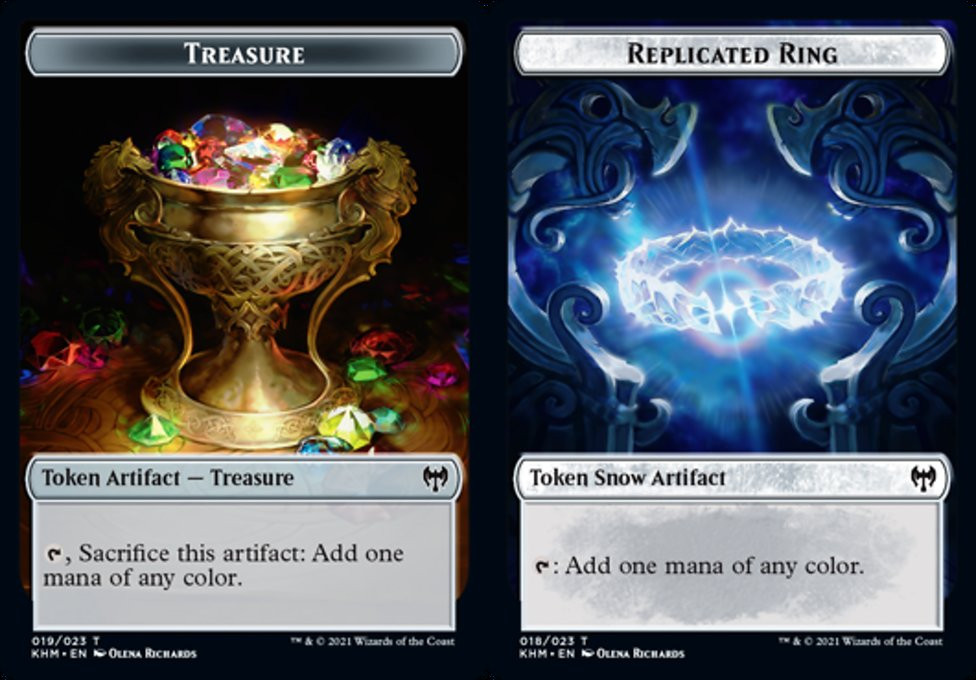 Treasure // Replicated Ring - Foil Token - Magic Stronghold Games