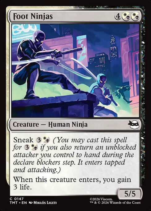 ninjutsu mtg cards Foot Ninjas Put one of them into your hand and the rest on the bottom of your library in any order Satoru Umezawa • Secret Lair