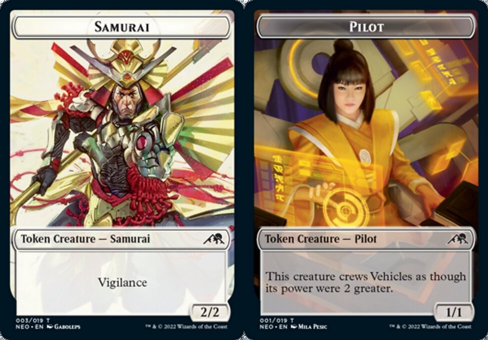 Samurai // Pilot - Foil Token - LaughingDragonMTG