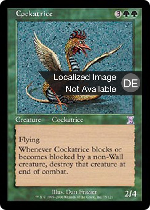 cockatrice mtg card - Beta - PL - INK DOT Magic: The Gathering Cockatrice (075)