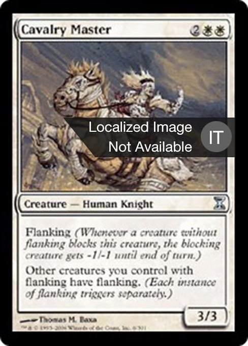 mtg flanking cards Cavalry Master (IT) - Foil