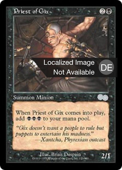 gix card mtg Claws of [107] [Time Spiral Timeshifted] [Foil]  Face to Face Games The Gathering Priest of Gix (DE) -
